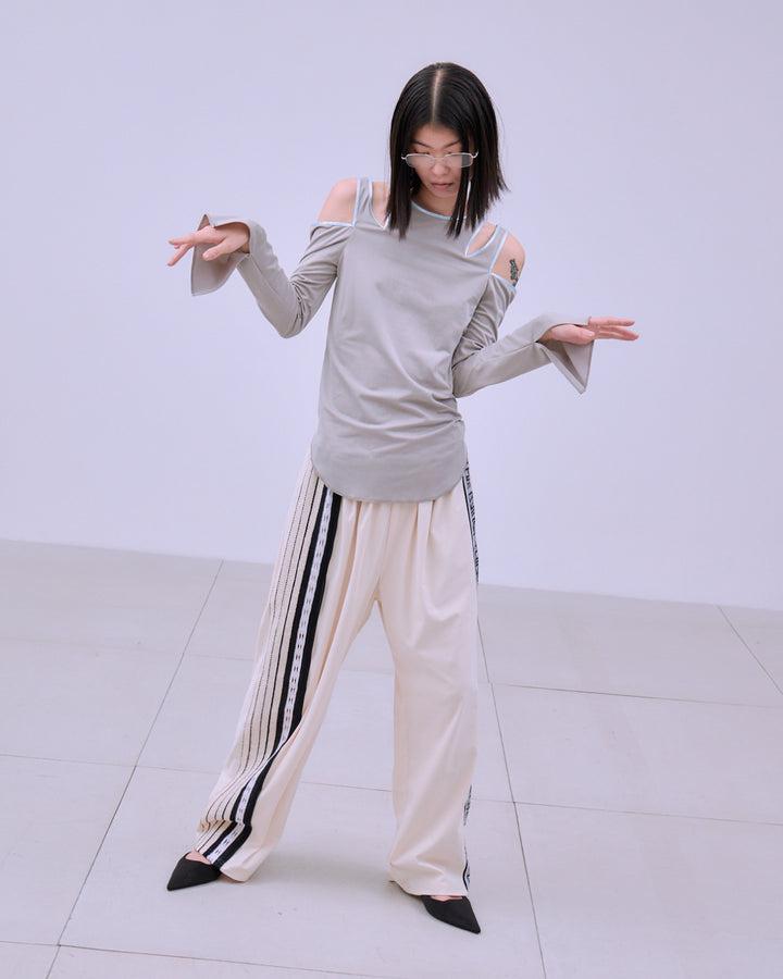 TORCHON LACE SWITCHING PANTS