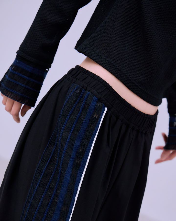 TORCHON LACE SWITCHING PANTS