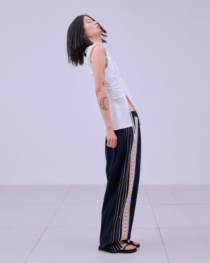 TORCHON LACE SWITCHING PANTS
