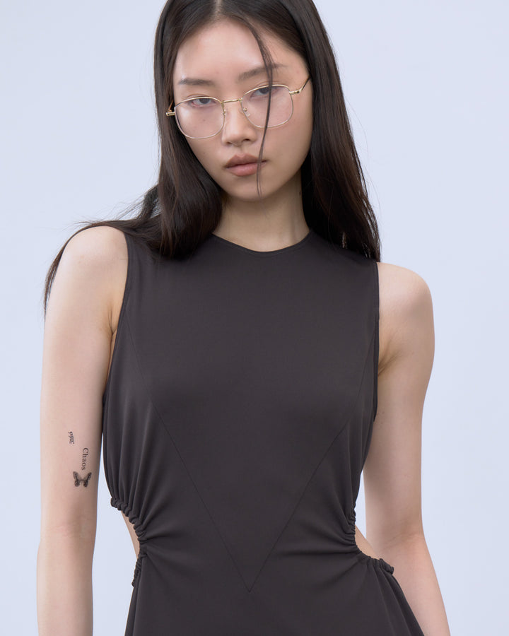 CUTOUT JERSEY DRESS
