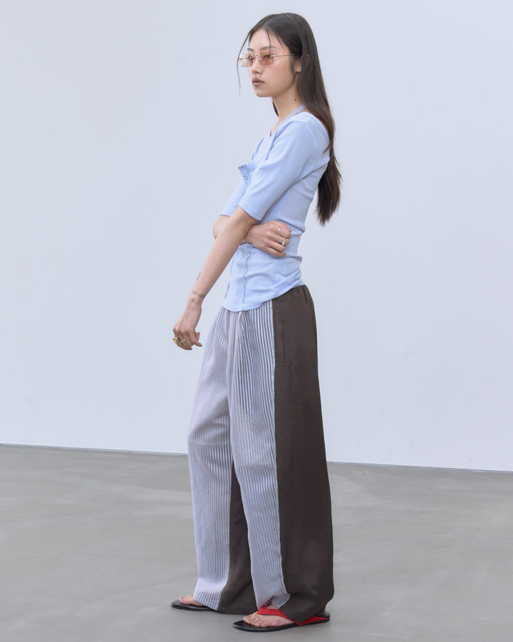 SHEER STRIPE EASY PANTS