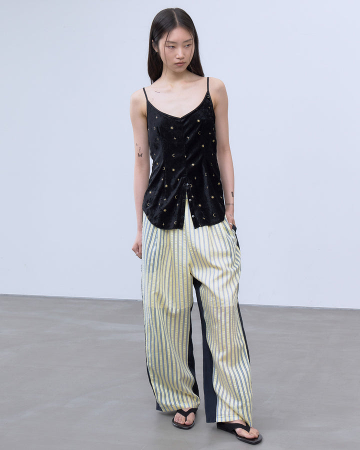 SHEER STRIPE EASY PANTS