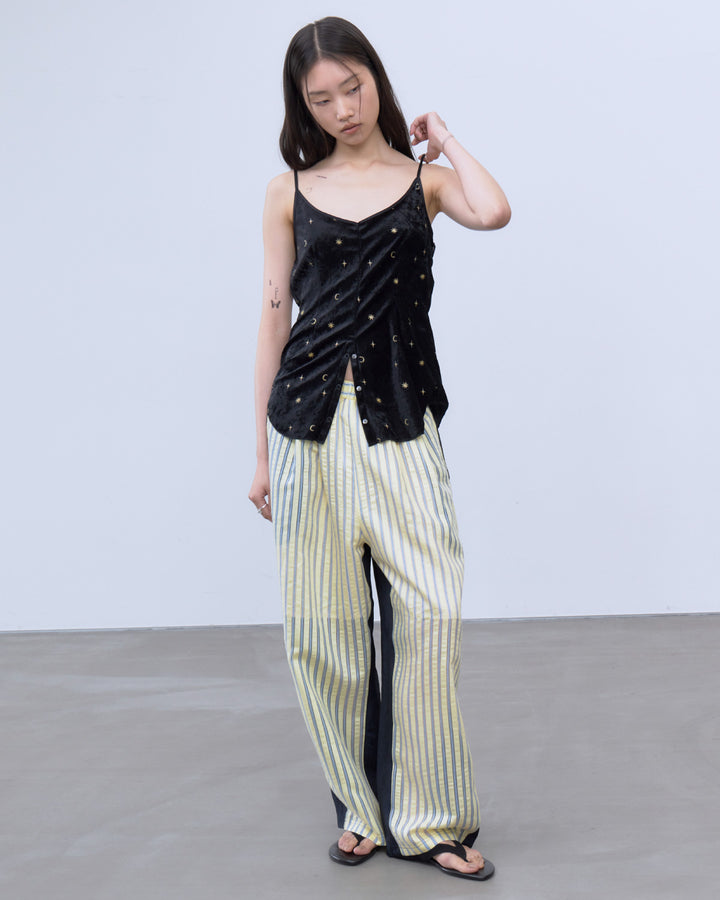 SHEER STRIPE EASY PANTS
