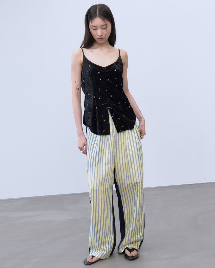 SHEER STRIPE EASY PANTS