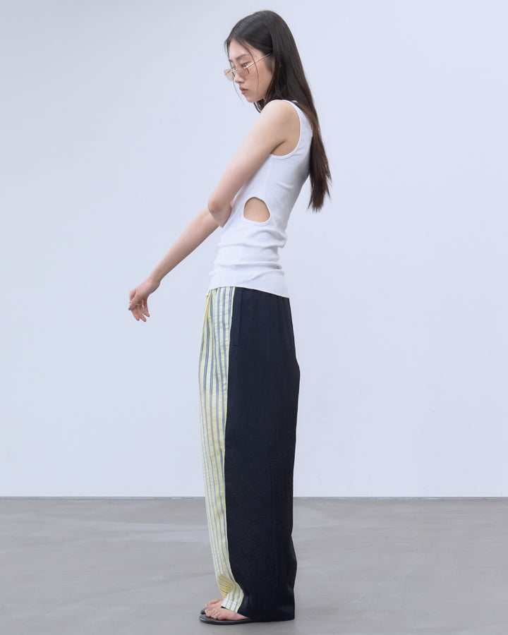 SHEER STRIPE EASY PANTS