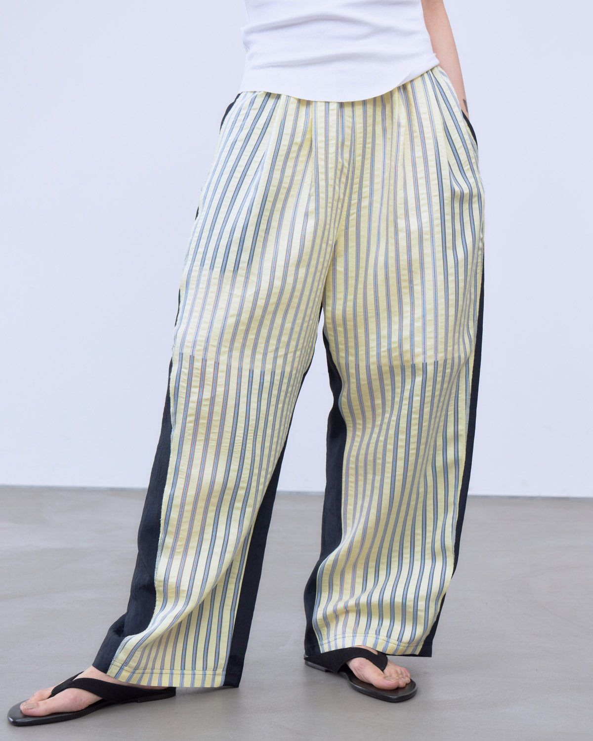 SHEER STRIPE EASY PANTS