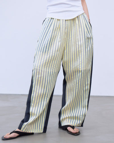 SHEER STRIPE EASY PANTS