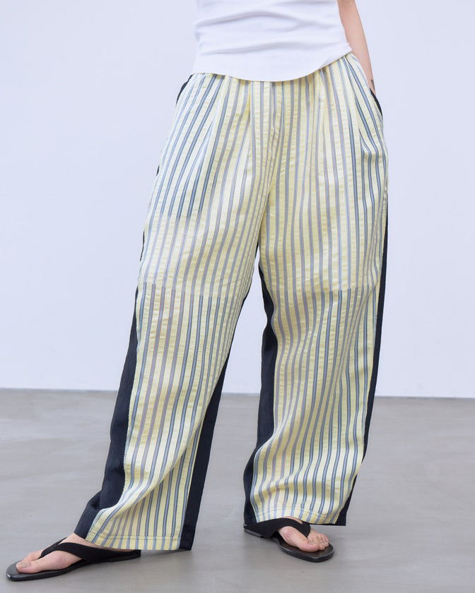 SHEER STRIPE EASY PANTS