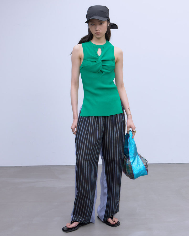 SHEER STRIPE EASY PANTS