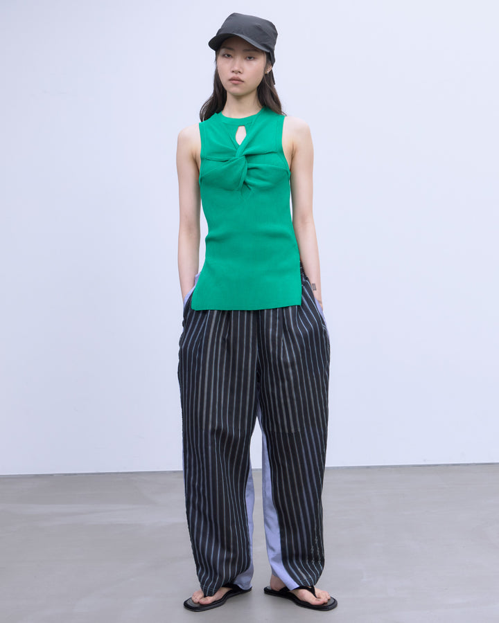SHEER STRIPE EASY PANTS