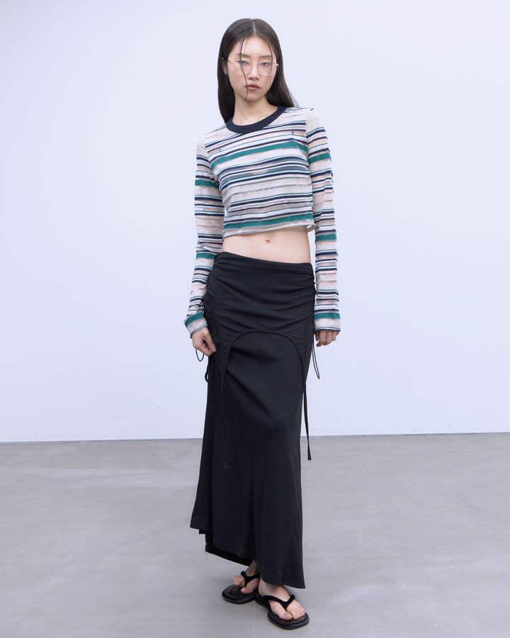 SHEER LOGO BORDER TOPS