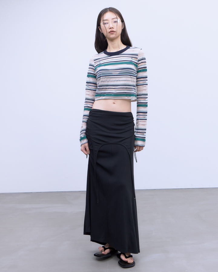 SHEER LOGO BORDER TOPS