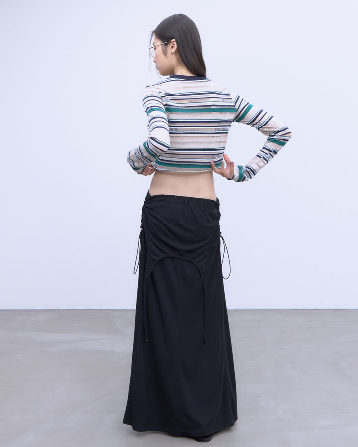 SHEER LOGO BORDER TOPS