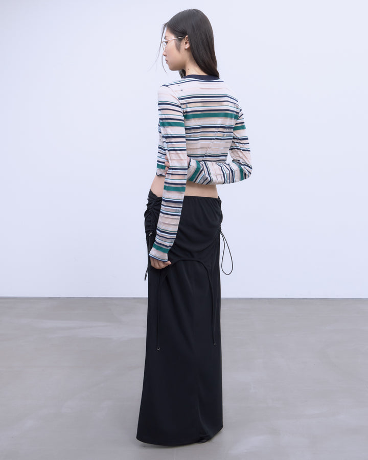 SHEER LOGO BORDER TOPS