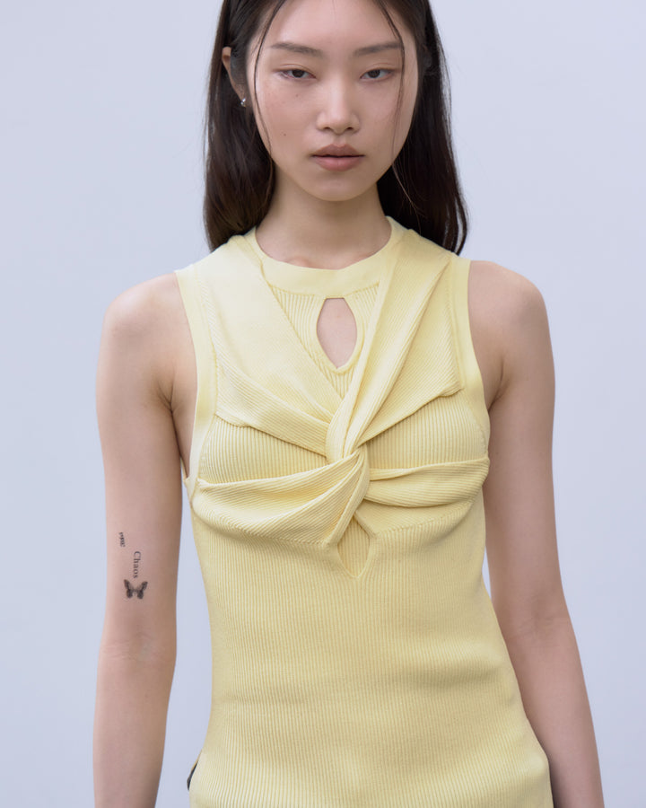 TWIST KNIT TANK TOP