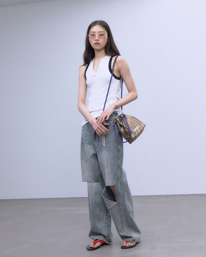 【LIMITED FABRIC】TWO WAY DRAWSTRING BAG
