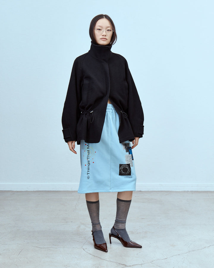 WOOL PILE MIDDLE COAT