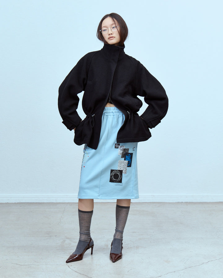 WOOL PILE MIDDLE COAT