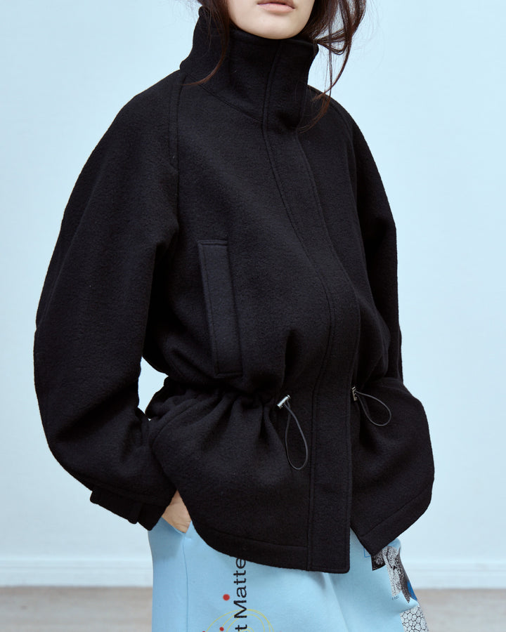 WOOL PILE MIDDLE COAT