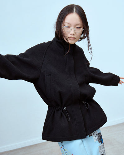 WOOL PILE MIDDLE COAT
