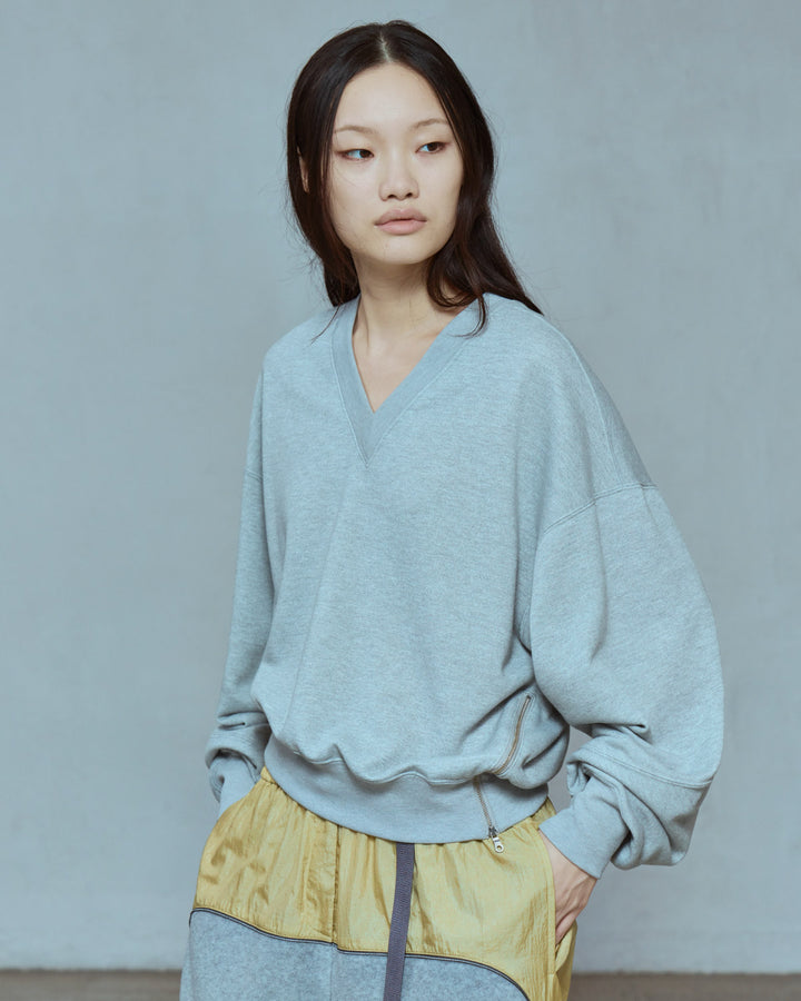 TWOWAY SIDEZIP SWEAT