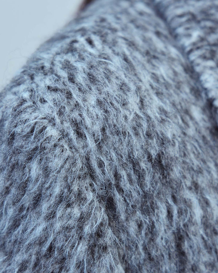 DOUBLE CHEST POCKET SHAGGY LONG COAT