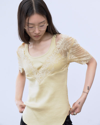 SWITCHING LACE RIB TOPS