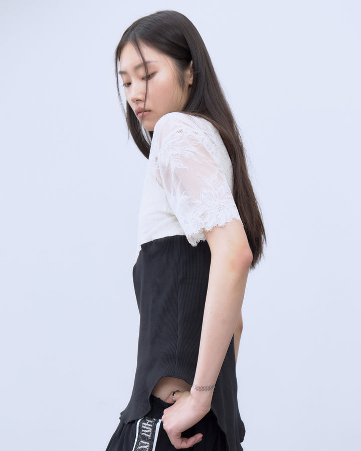 SWITCHING LACE RIB TOPS