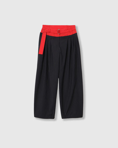 LAYERED WAIST TUCK WIDE PANTS