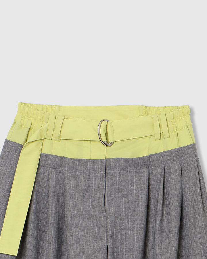 LAYERED WAIST TUCK WIDE PANTS