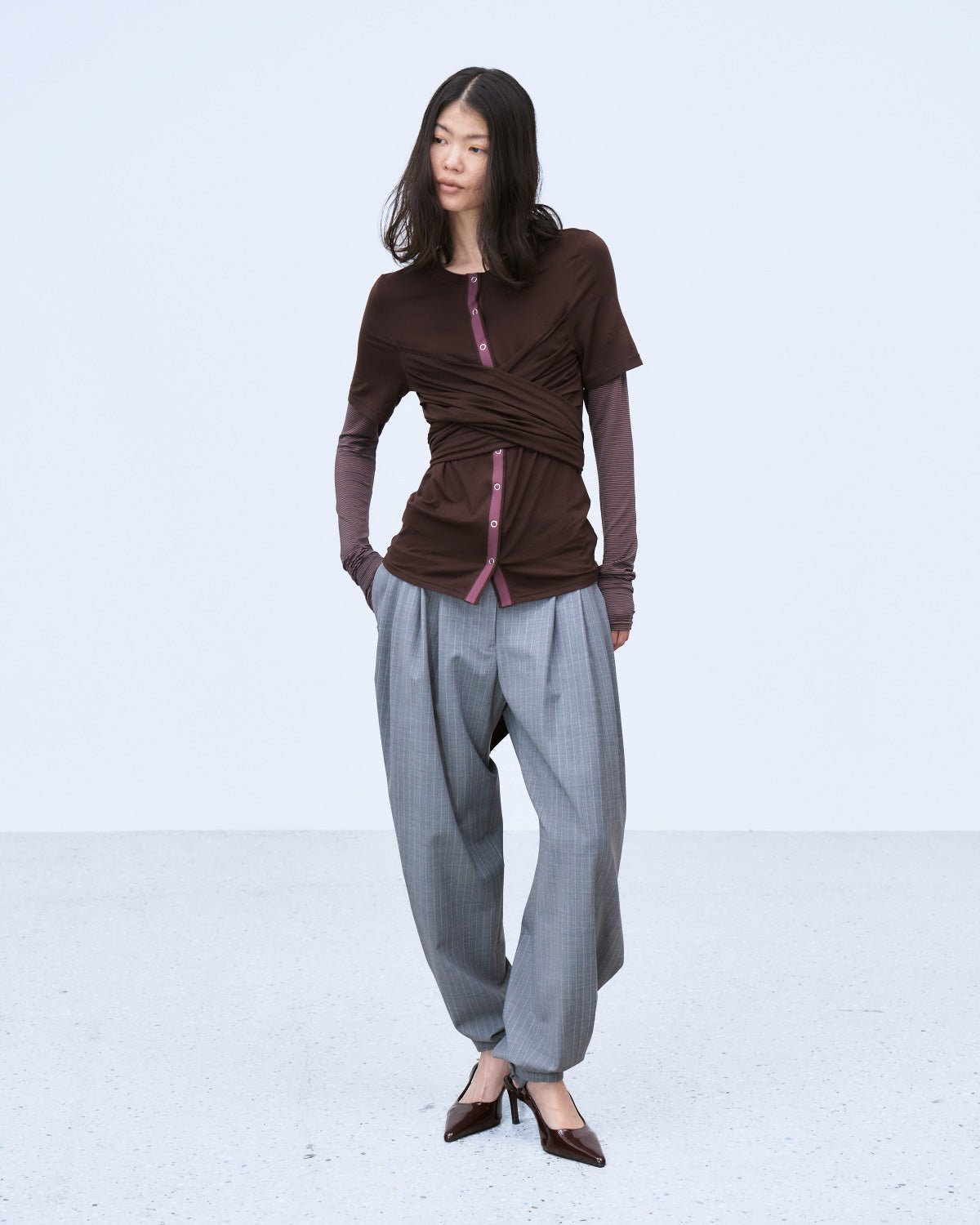 パンツ layered waist pants LAYERED WAIST TUCK WIDE PANTS | | STORE | THINGS THAT MATTER