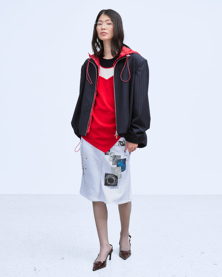 HOOD LAYERED BLOUSON