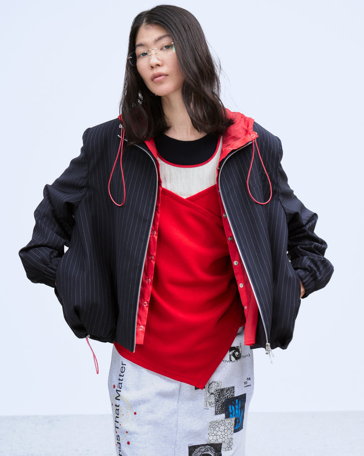 HOOD LAYERED BLOUSON