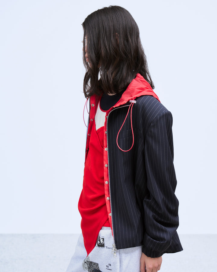 HOOD LAYERED BLOUSON