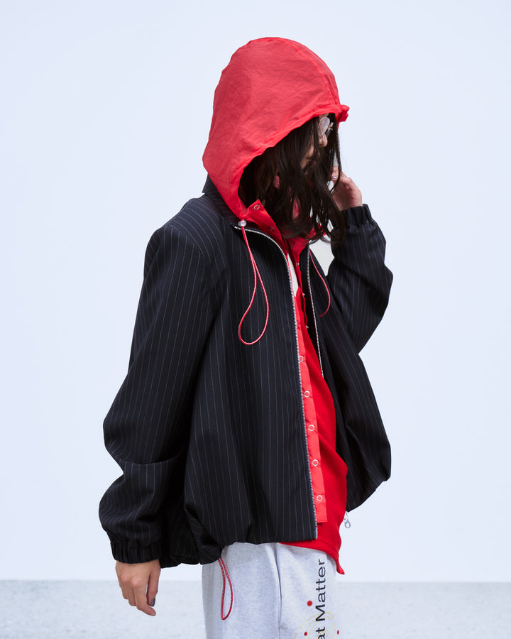HOOD LAYERED BLOUSON