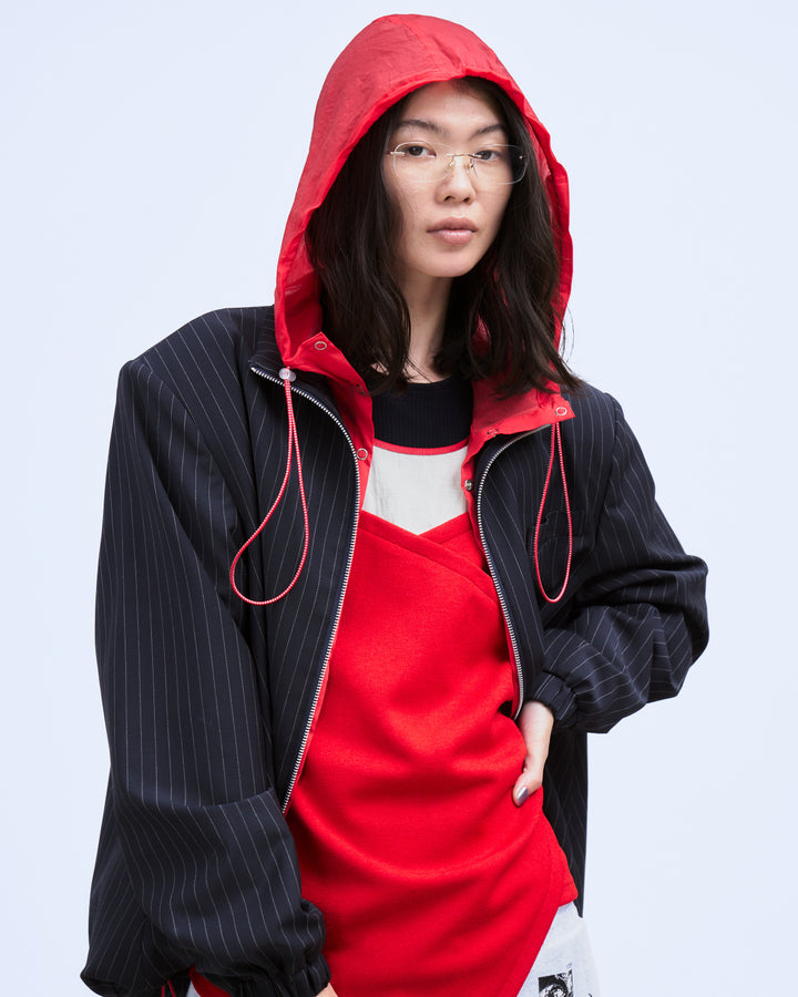 HOOD LAYERED BLOUSON