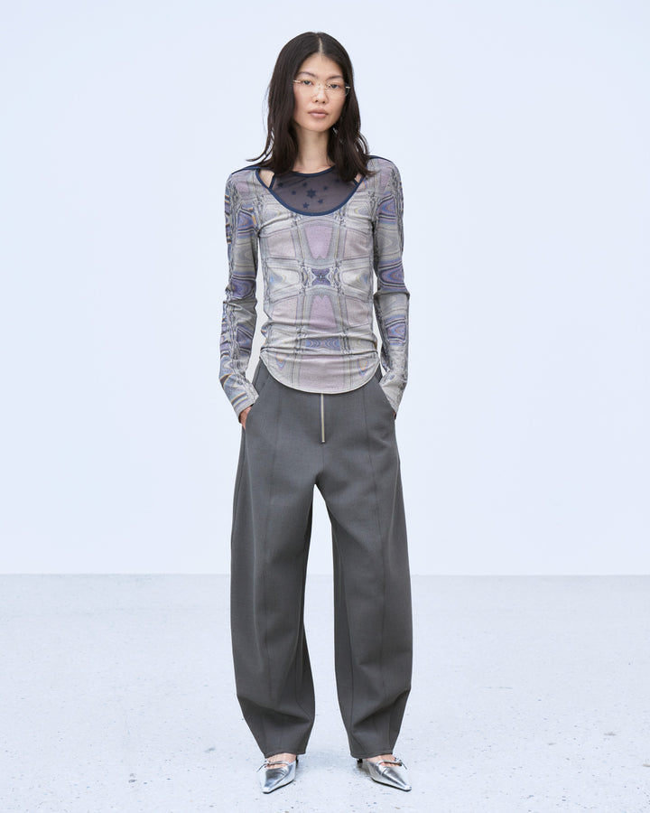 BONDED CURVED SILHOUETTE PANTS