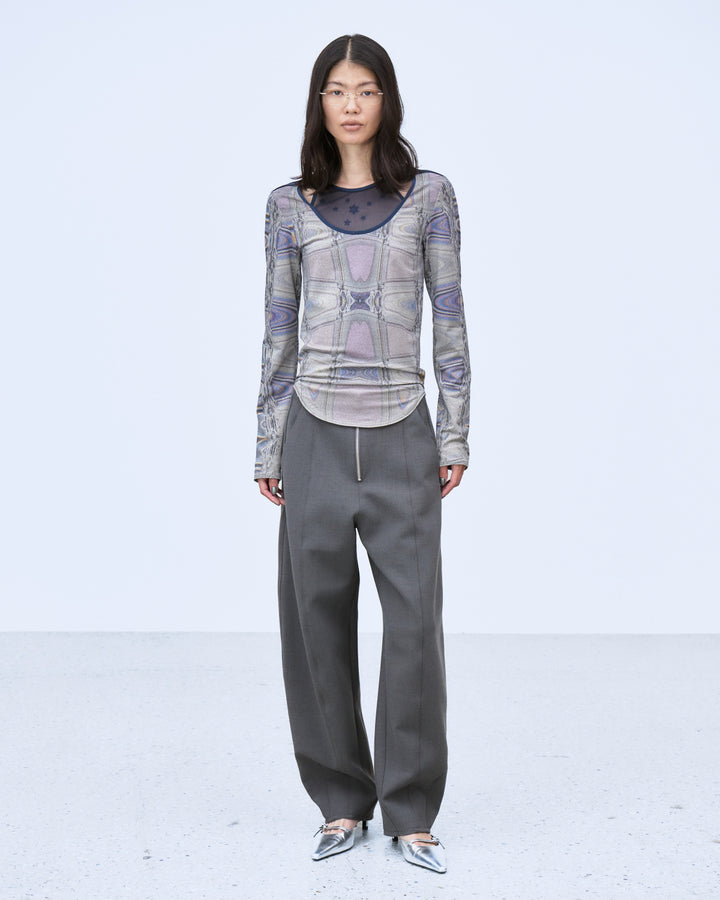 BONDED CURVED SILHOUETTE PANTS