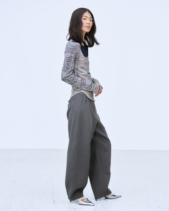BONDED CURVED SILHOUETTE PANTS