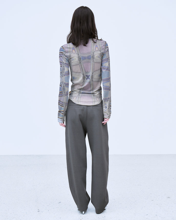 BONDED CURVED SILHOUETTE PANTS