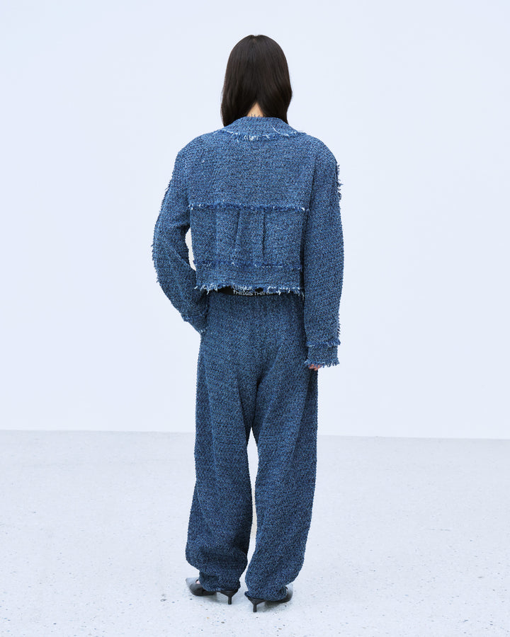 PUNCHING DENIM TWEEDY PANTS