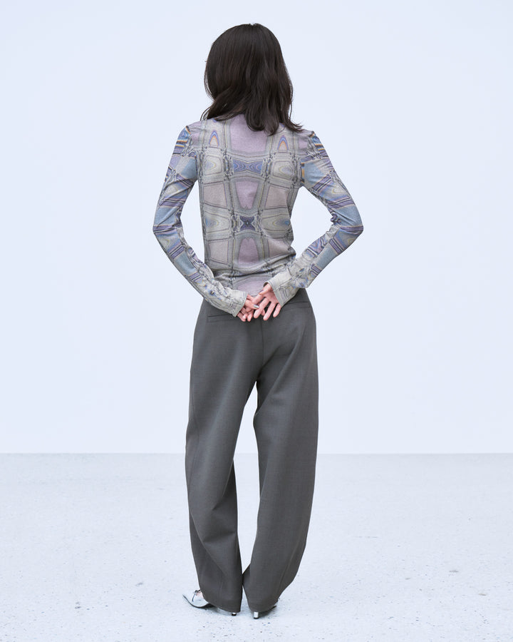 BONDED CURVED SILHOUETTE PANTS