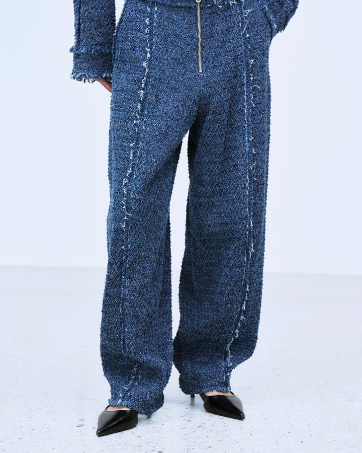 PUNCHING DENIM TWEEDY PANTS