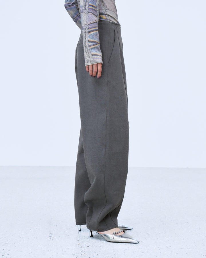 BONDED CURVED SILHOUETTE PANTS