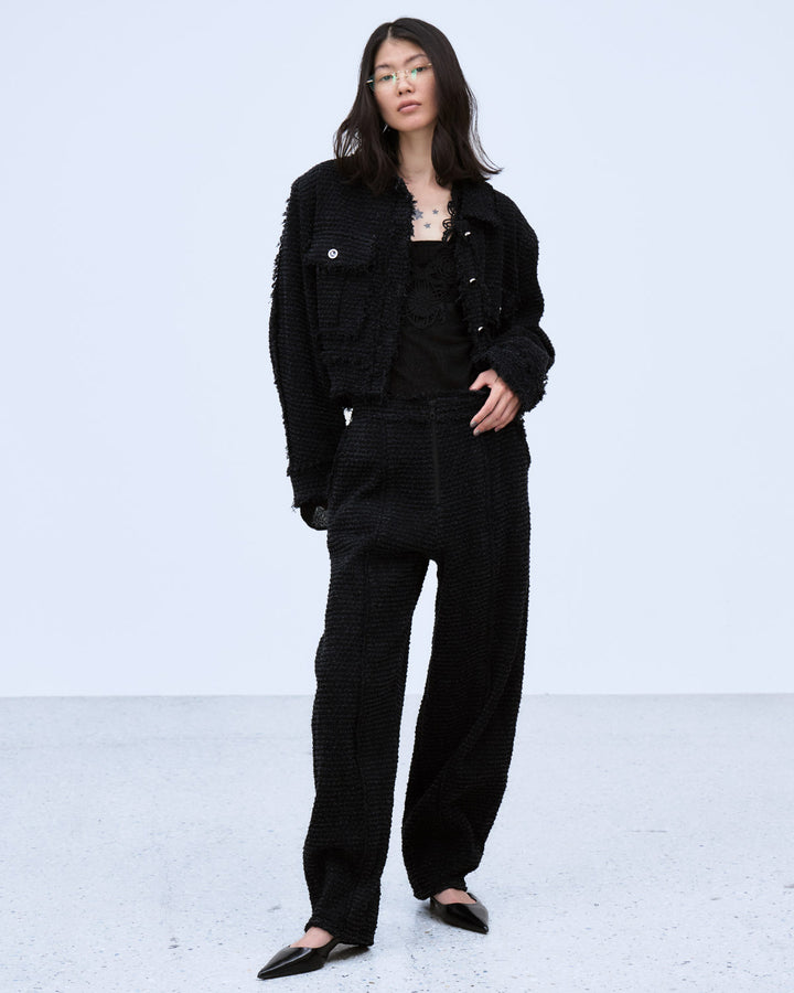 PUNCHING DENIM TWEEDY PANTS