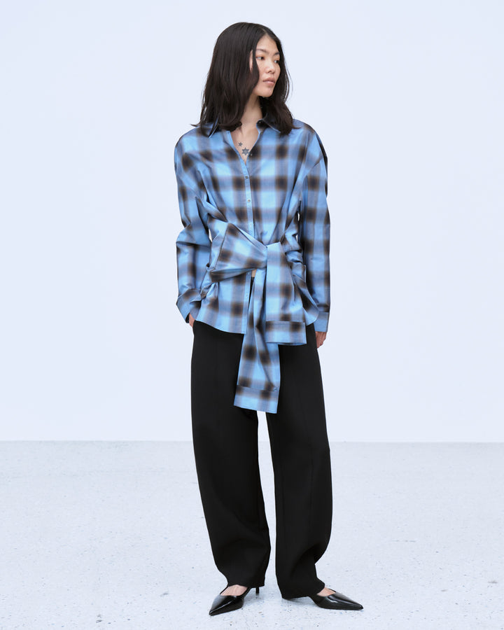BONDED CURVED SILHOUETTE PANTS