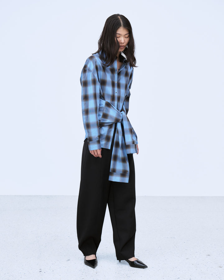 BONDED CURVED SILHOUETTE PANTS