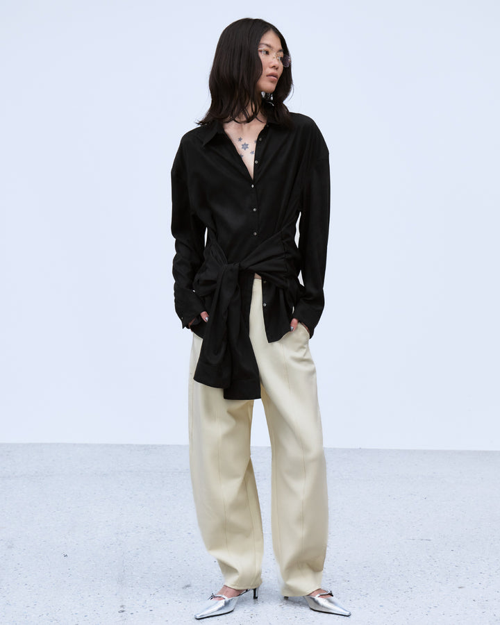 BONDED CURVED SILHOUETTE PANTS