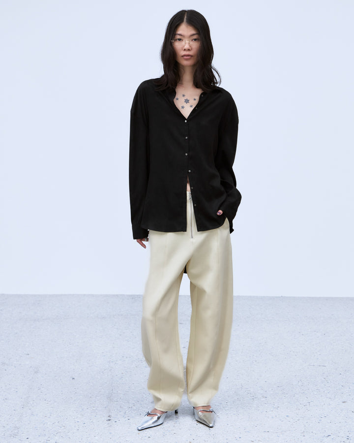 BONDED CURVED SILHOUETTE PANTS
