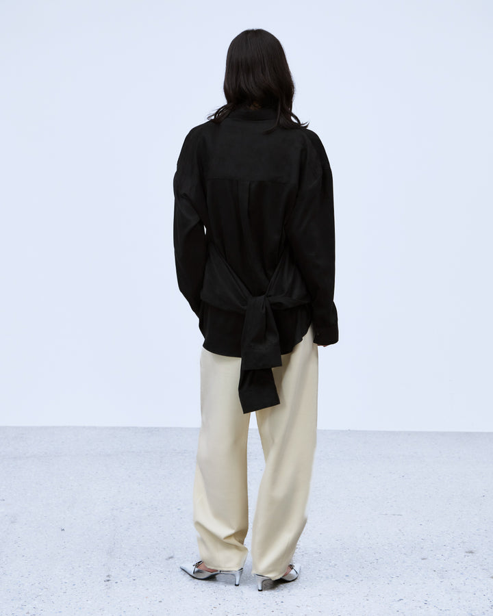 BONDED CURVED SILHOUETTE PANTS